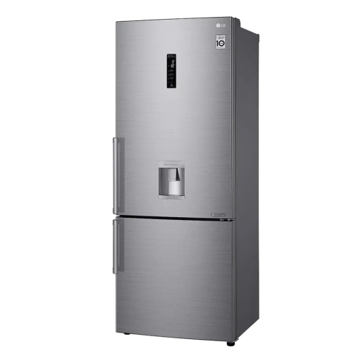    GC-GR-F589BLCM.APZQMER Bottom-Freezer 185x70x74 446 LT NF Inverter Dislpay Ice Dispenser Silver