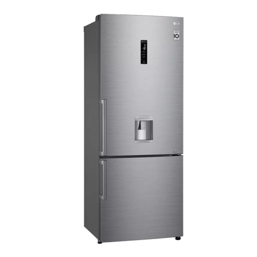    GC-GR-F589BLCM.APZQMER Bottom-Freezer 185x70x74 446 LT NF Inverter Dislpay Ice Dispenser Silver
