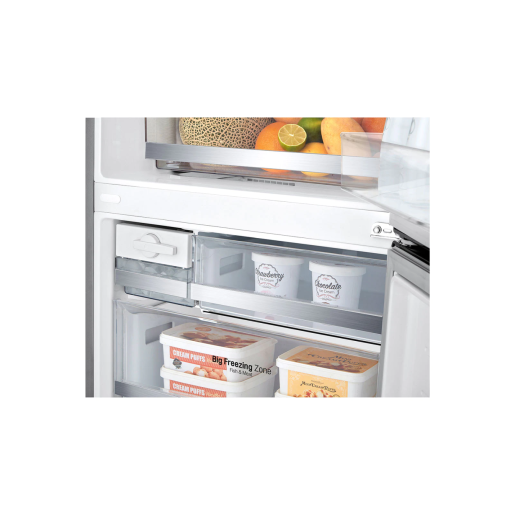    GC-GR-F589BLCM.APZQMER Bottom-Freezer 185x70x74 446 LT NF Inverter Dislpay Ice Dispenser Silver