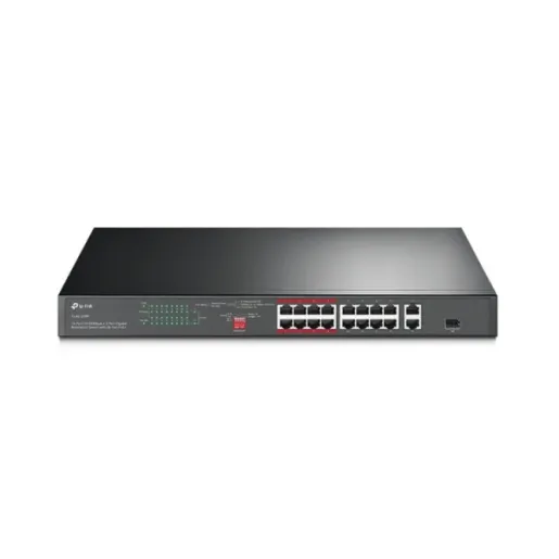 TP-link TL-SL1218P 16-Port 10/100 Mbps + 2-Port Gigabit Rackmount Switch with 16-Port PoE+