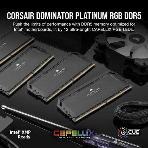 CORSAIR DOMINATOR PLATINUM RGB DDR5 RAM 32GB (2x16GB) 6400MHz
