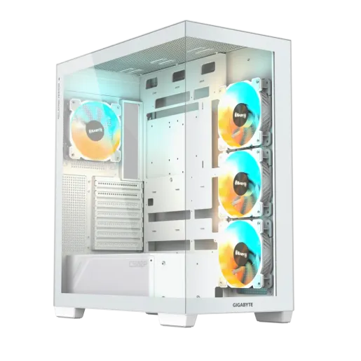 Gigabyte C500 PANORAMIC STEALTH ICE -  4x120mm ARGB Fans Mid Tower White