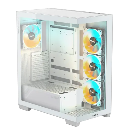Gigabyte C500 PANORAMIC STEALTH ICE -  4x120mm ARGB Fans Mid Tower White