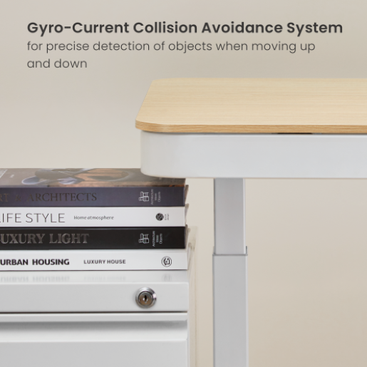 Vertex VX-1SSD-01NW Single Motor Sit-Stand Desk with Drawer & Memory Control