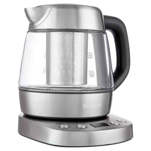 Sencor SWK 1080SS Electric Kettle, Volume 1l, 60-70-80-90-100 °C, Central 360° Strix connector, Power 2200 W, 880gr
