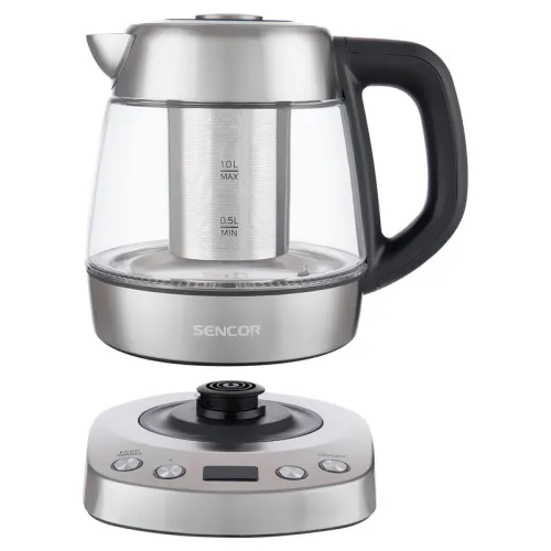 Sencor SWK 1080SS Electric Kettle, Volume 1l, 60-70-80-90-100 °C, Central 360° Strix connector, Power 2200 W, 880gr