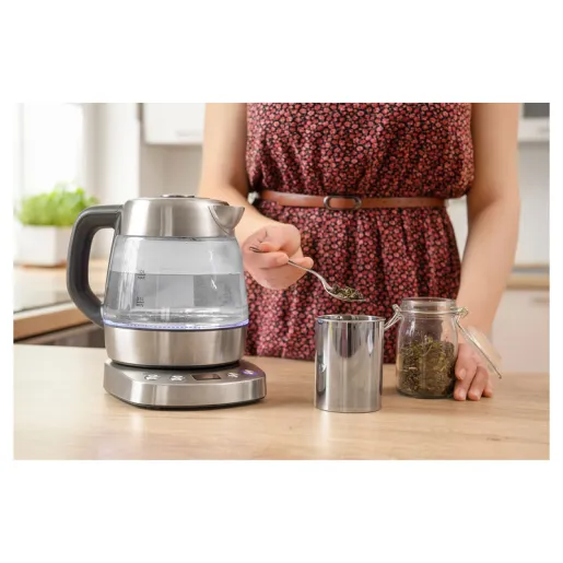 Sencor SWK 1080SS Electric Kettle, Volume 1l, 60-70-80-90-100 °C, Central 360° Strix connector, Power 2200 W, 880gr