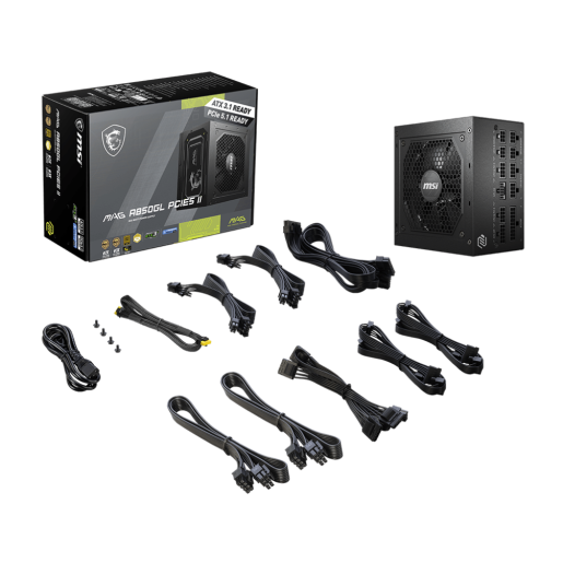 MSI MAG A850GL 850W 80+ Gold - PCIE 5.1 & ATX 3.1 Gaming Power Supply - Full Modular