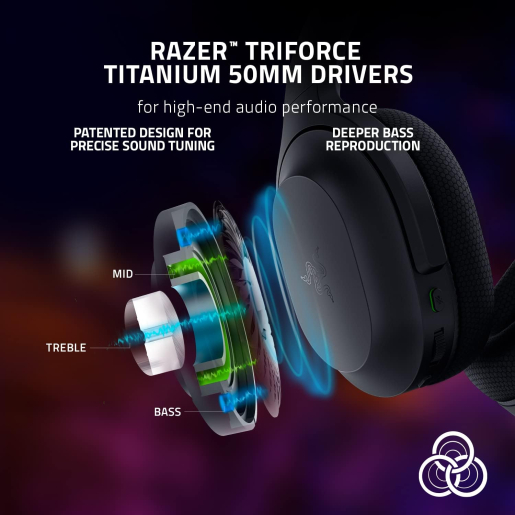 Razer Headset Barracuda Pro ANC 7.1 BT/WL Black