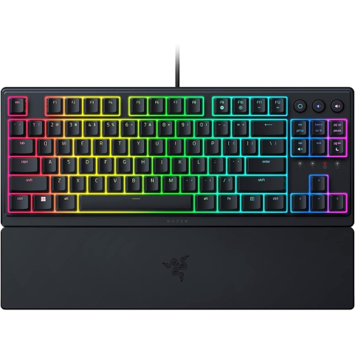 Razer Keyboard mechanical Ornata V3 104key, Mecha-Membrane Switch, USB-A, EN/RU, RGB, black