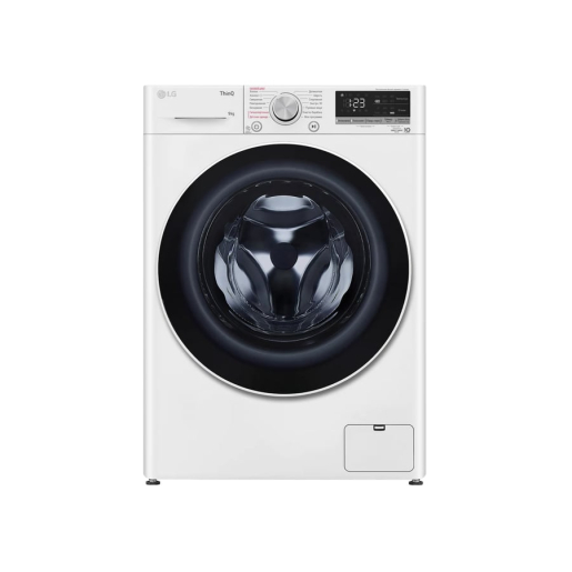 LG F4V5VYL0W.ABWPMER -9 KG, 1400 RPM, 85X56X60, INVERTER, ARTIFICIAL INT,STEAM, White
