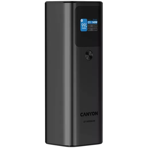  CANYON power bank 27000 mAh 97.2Wh PD140W QC 3.0 Dark Grey