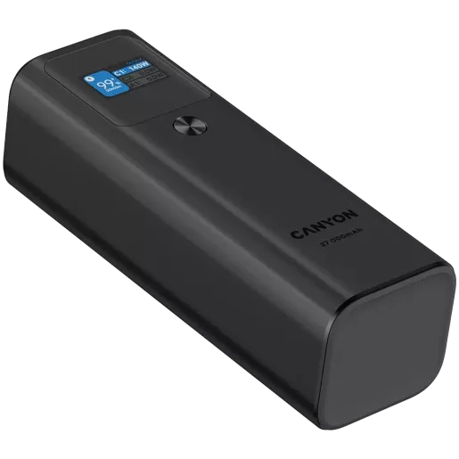  CANYON power bank 27000 mAh 97.2Wh PD140W QC 3.0 Dark Grey