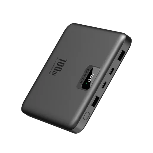  CANYON power bank PB-2008 LED FLAT 20000 mAh PD100W QC3.0 Dark Grey