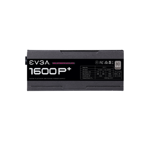 EVGA SuperNOVA 1600 P+ -  1600W,  80+ Platinum, Fully Modular