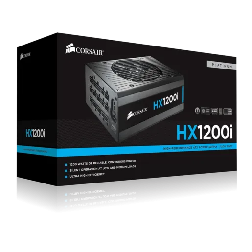 Corsair HXi Series, HX1200i, 1200 Watt, 80+ Platinum Certified, Fully Modular