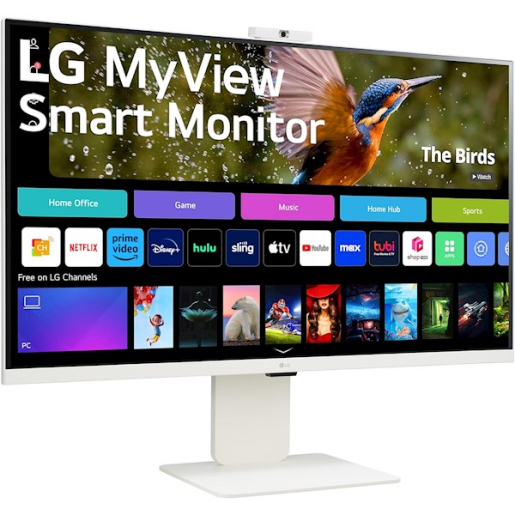 LG Smart 32SR85U-W 32" 3840 x 2160 IPS 400 cd/m² 5ms webOS Built-in FHD Webcam and Speakers