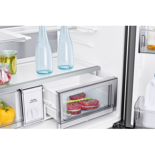 Samsung Bespoke AI RM90F67C1WWR - 185.3x91.2x73.1 669 LT NF Inverter Clean White Beveraget Center Dispenser