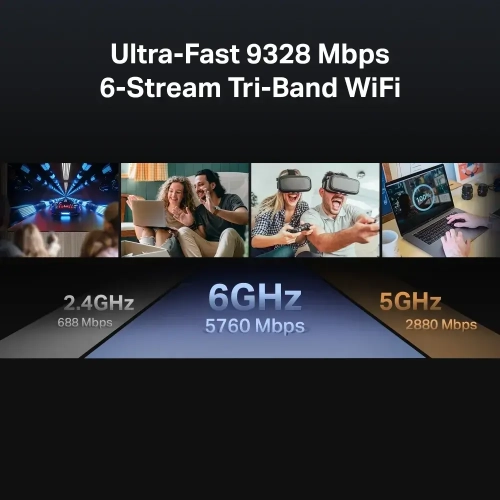 TP-link Archer BE550 BE9300 Tri-Band Wi-Fi 7 Router