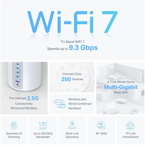  TP-link Deco BE65 (3-PACK) BE9300 Whole Home Mesh Wi-Fi 7 Unit