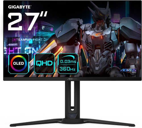 Gigabyte AORUS FO27Q3 27" QHD OLED 360Hz 0.03ms 2xHDMI DP USB/USB-C Built-in Speaker
