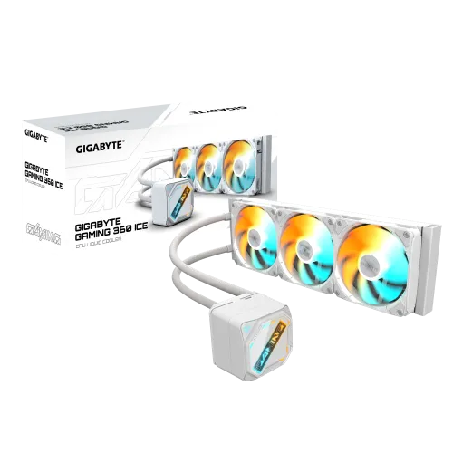 Gigabyte GAMING 360 ICE ARGB CPU Liquid Universal Cooler - White