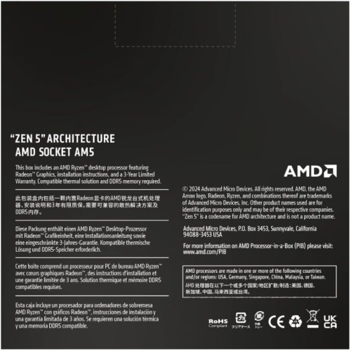 AMD Ryzen 9 9900X - 12 Cores, 24 Threads - 5.6GHz 64MB AM5