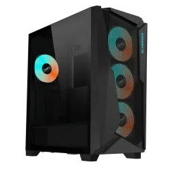 Gigabyte C301G GLASS -  4x120mm ARGB Fans Mid Tower Black