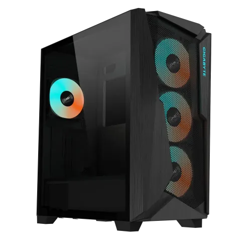 Gigabyte C301G GLASS -  4x120mm ARGB Fans Mid Tower Black