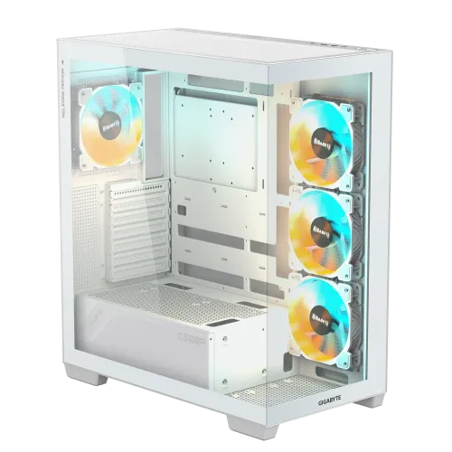Gigabyte C500 PANORAMIC STEALTH ICE -  4x120mm ARGB Fans Mid Tower White