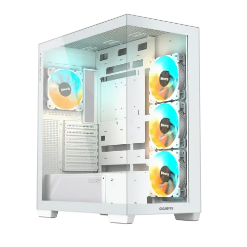 Gigabyte C500 PANORAMIC STEALTH ICE -  4x120mm ARGB Fans Mid Tower White