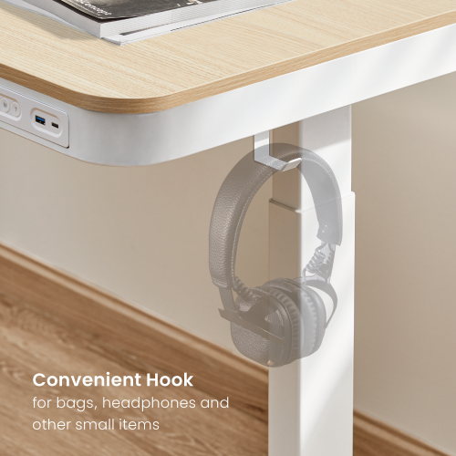 Vertex VX-1SSD-01NW Single Motor Sit-Stand Desk with Drawer & Memory Control