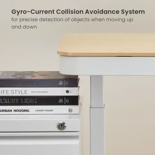 Vertex VX-1SSD-01NW Single Motor Sit-Stand Desk with Drawer & Memory Control
