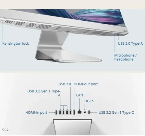 ASUS AIO A3402 23.8" i5-1335U 16GB 512GB Integrated Graphics - White