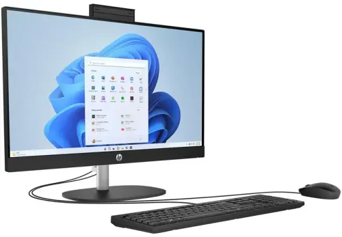 HP All-in-One Desktop PC | RYZEN 5-7520U | 16GB | 512GB | UMA | 23.8 FHD | FreeDos| Jet Black Maokong24A 
