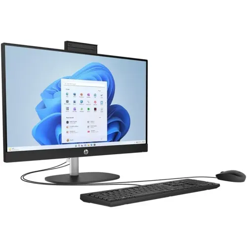 HP All-in-One Desktop PC | RYZEN 5-7520U | 16GB | 512GB | UMA | 23.8 FHD | FreeDos| Jet Black Maokong24A 