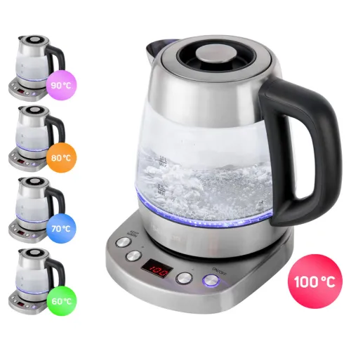 Sencor SWK 1080SS Electric Kettle, Volume 1l, 60-70-80-90-100 °C, Central 360° Strix connector, Power 2200 W, 880gr