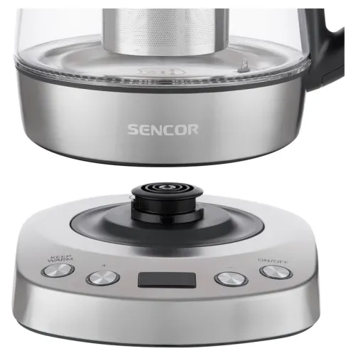 Sencor SWK 1080SS Electric Kettle, Volume 1l, 60-70-80-90-100 °C, Central 360° Strix connector, Power 2200 W, 880gr