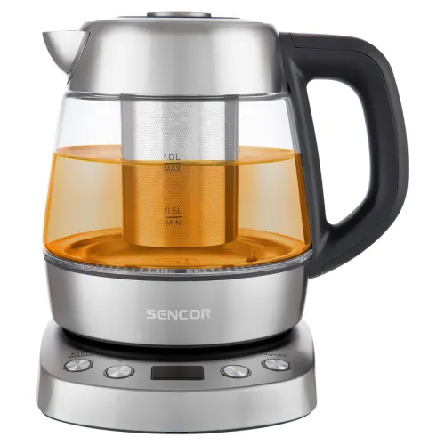 Sencor SWK 1080SS Electric Kettle, Volume 1l, 60-70-80-90-100 °C, Central 360° Strix connector, Power 2200 W, 880gr