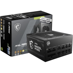 MSI MAG A850GL 850W 80+ Gold - PCIE 5.1 & ATX 3.1 Gaming Power Supply - Full Modular