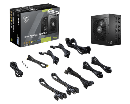 MSI MAG A850GL 850W 80+ Gold - PCIE 5.1 & ATX 3.1 Gaming Power Supply - Full Modular