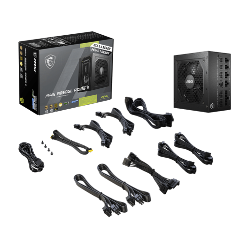 MSI MAG A850GL 850W 80+ Gold - PCIE 5.1 & ATX 3.1 Gaming Power Supply - Full Modular