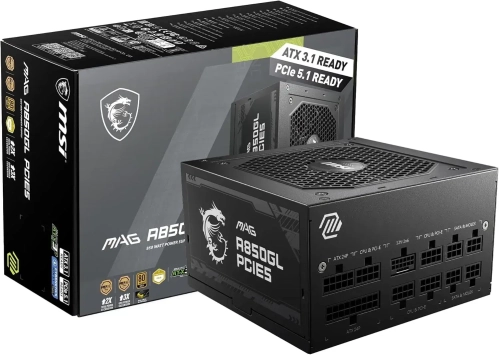 MSI MAG A850GL 850W 80+ Gold - PCIE 5.1 & ATX 3.1 Gaming Power Supply - Full Modular