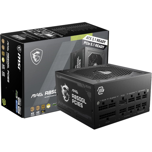 MSI MAG A850GL 850W 80+ Gold - PCIE 5.1 & ATX 3.1 Gaming Power Supply - Full Modular