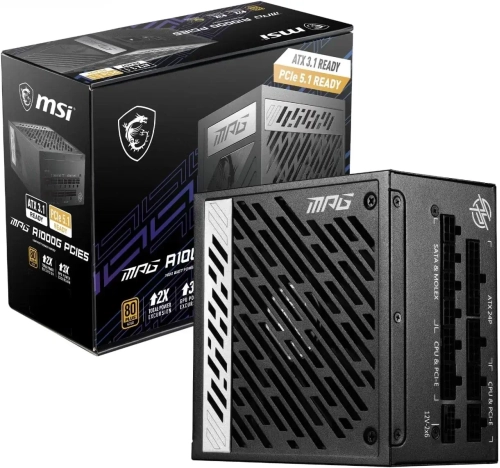 MSI MPG A1000G 80 Plus Gold - PCIE 5.1 & ATX 3.1 Gaming Power Supply - Full Modular 