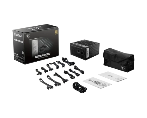 MSI MPG A1000G 80 Plus Gold - PCIE 5.1 & ATX 3.1 Gaming Power Supply - Full Modular 
