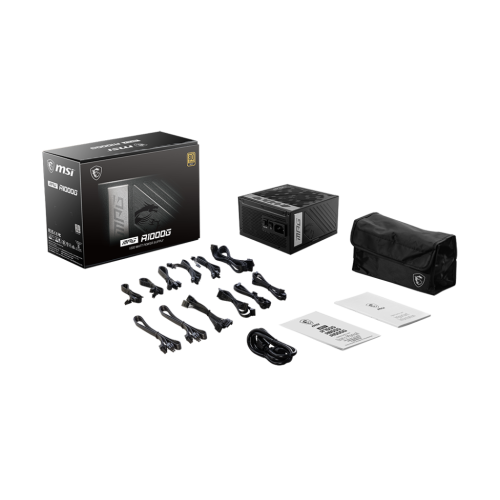 MSI MPG A1000G 80 Plus Gold - PCIE 5.1 & ATX 3.1 Gaming Power Supply - Full Modular 