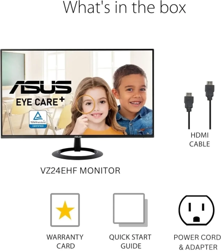 ASUS 24”  - IPS, Full HD, 100Hz,1ms, - VZ24EHF-W