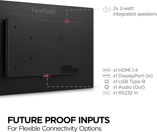 ViewSonic TD3207 32 Inch 1080p 10-Point Multi Touch Screen Monitor with HDMI, USB Type B, and DisplayPort Inputs