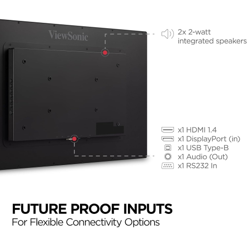 ViewSonic TD3207 32 Inch 1080p 10-Point Multi Touch Screen Monitor with HDMI, USB Type B, and DisplayPort Inputs